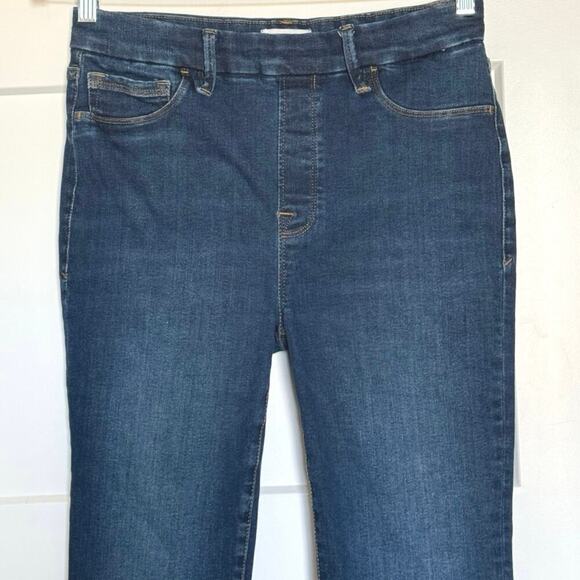 Good American Power Stretch Pull-On Straight Jeans Women’s Size 3 Indigo Blue - Picture 6 of 11